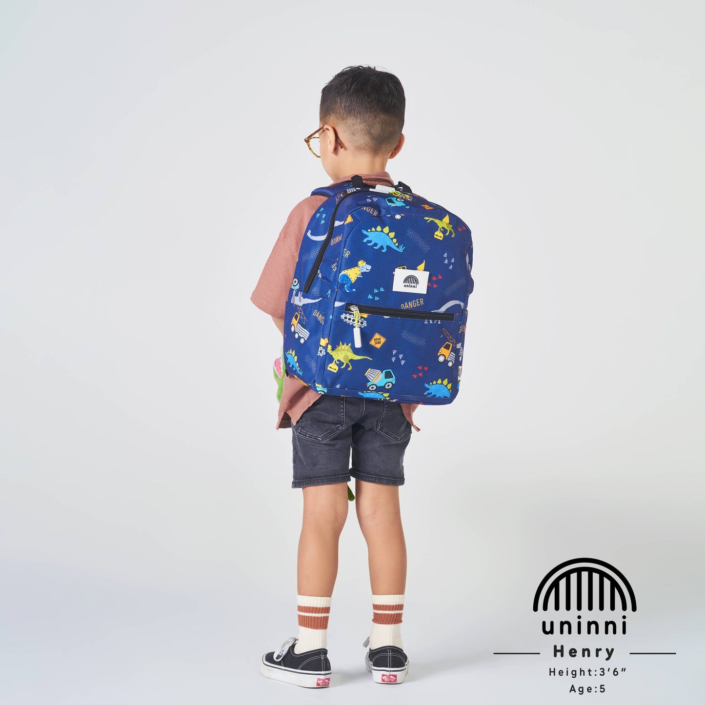 Uninni - Ethan Backpack-Blue Dinosaur