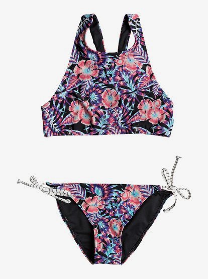 Roxy Girl Surfing Miami Prt Crop Top Set