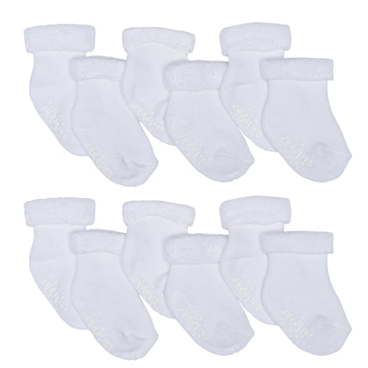 Juddlies - 6Pairs Multi Pack Infant Socks - White