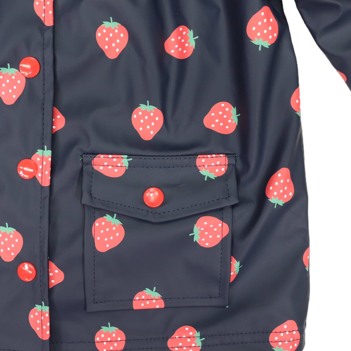 Korango - Strawberry Raincoat Navy - Terry Towel