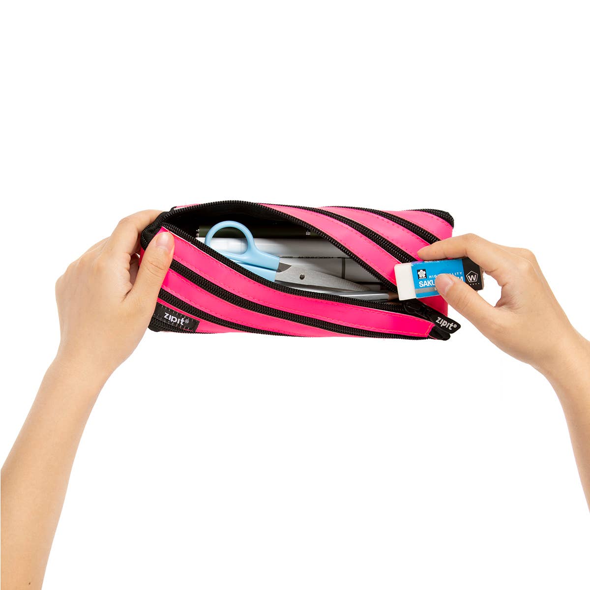 ZIPIT - ZIPIT Neon Pencil Case, Pink