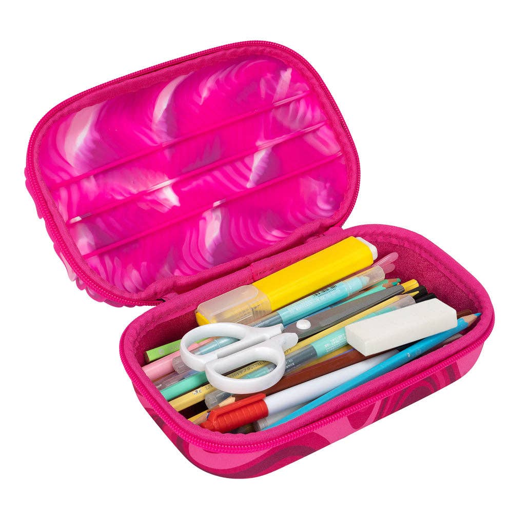 ZIPIT - ZIPIT Wavy Storage Box, Sensory Pencil Box: Blue