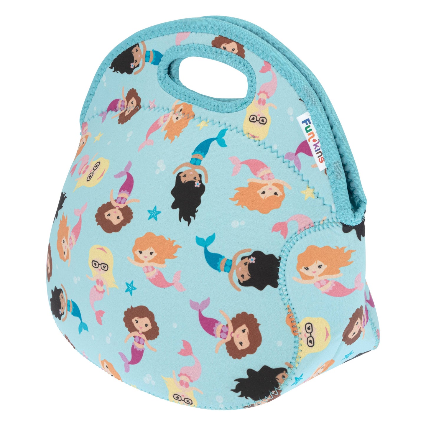 My Funkins - Large, Machine Washable Lunch Bag for Kids - Mermaids