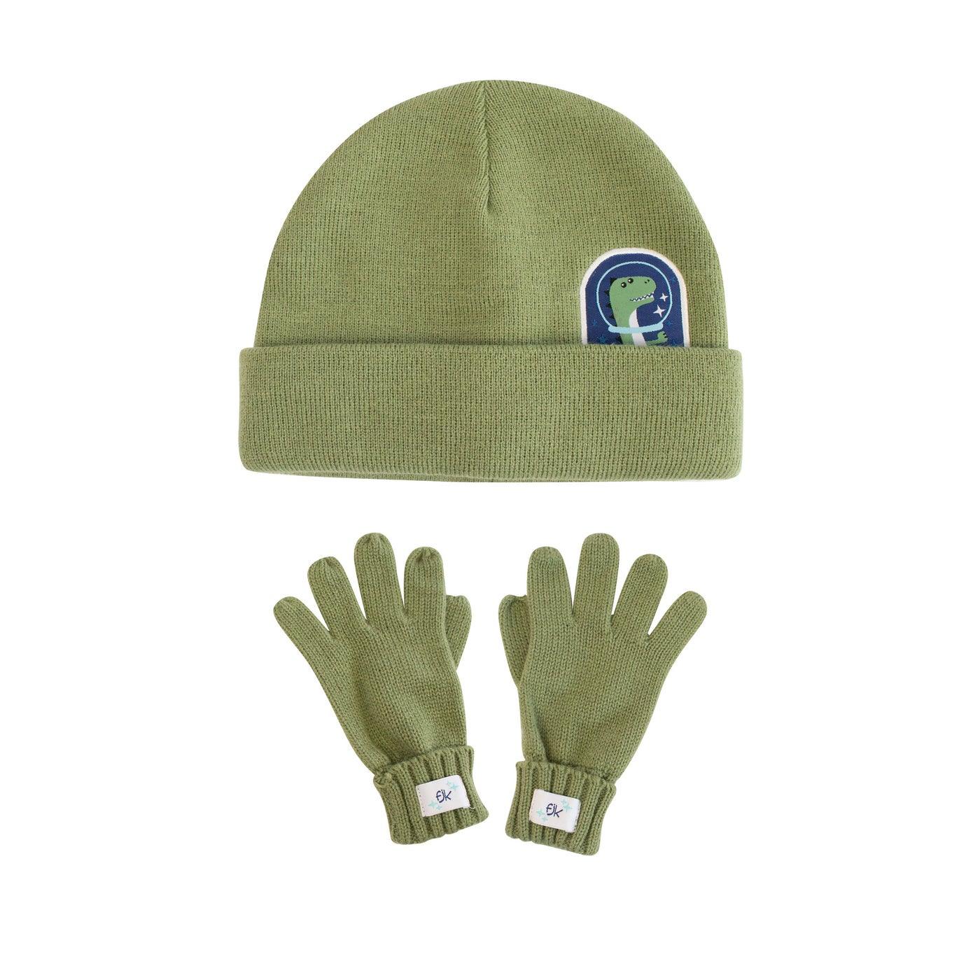 FlapJack Kids Toque & Gloves Set - Dino