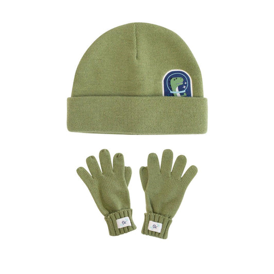 FlapJack Kids Toque & Gloves Set - Dino