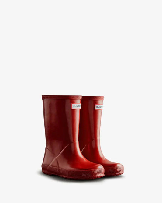 Hunter Kids First Classic Gloss Boot Gloss Military Red