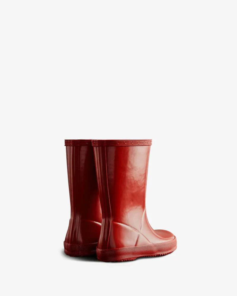 Hunter Kids First Classic Gloss Boot Gloss Military Red