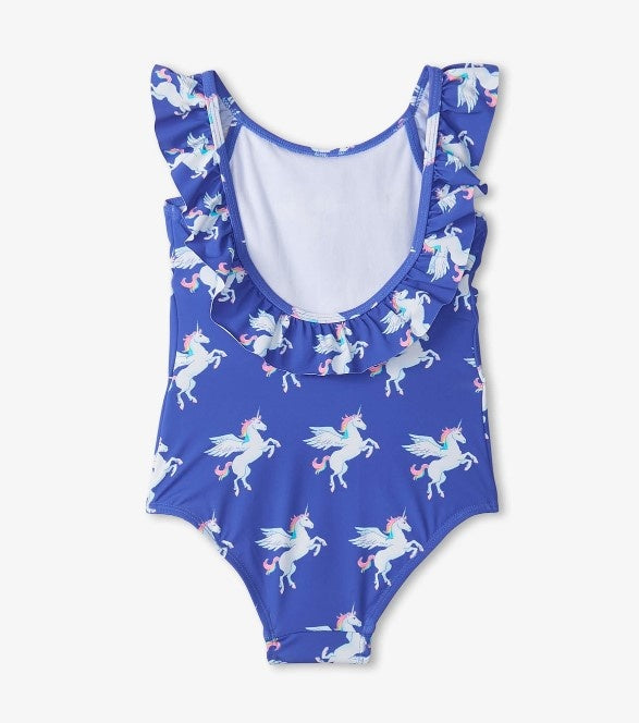 Hatley - Dazzling Pegasus Ruffle Sleeve Swimsuit - Dazzling Blue