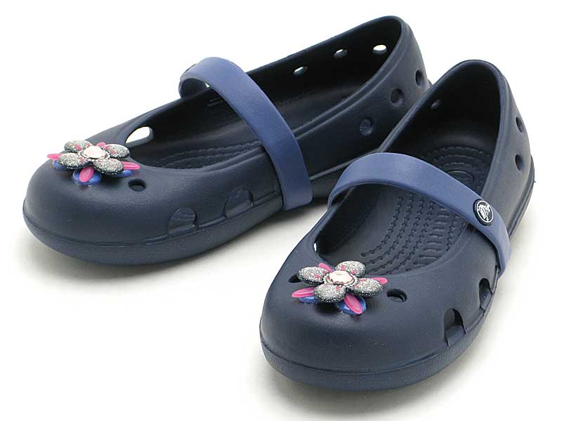 Crocs Keeley Springtime Flat Ps/Navy Blue