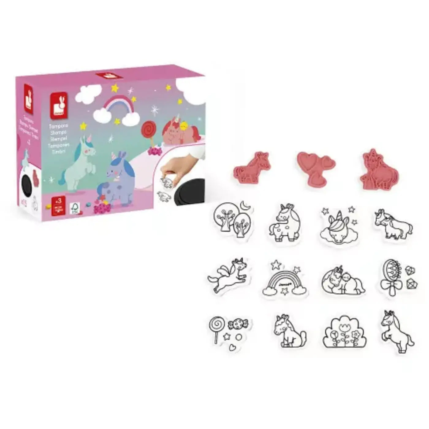 Janod Stampinoo Unicorns 15 Stamp Set