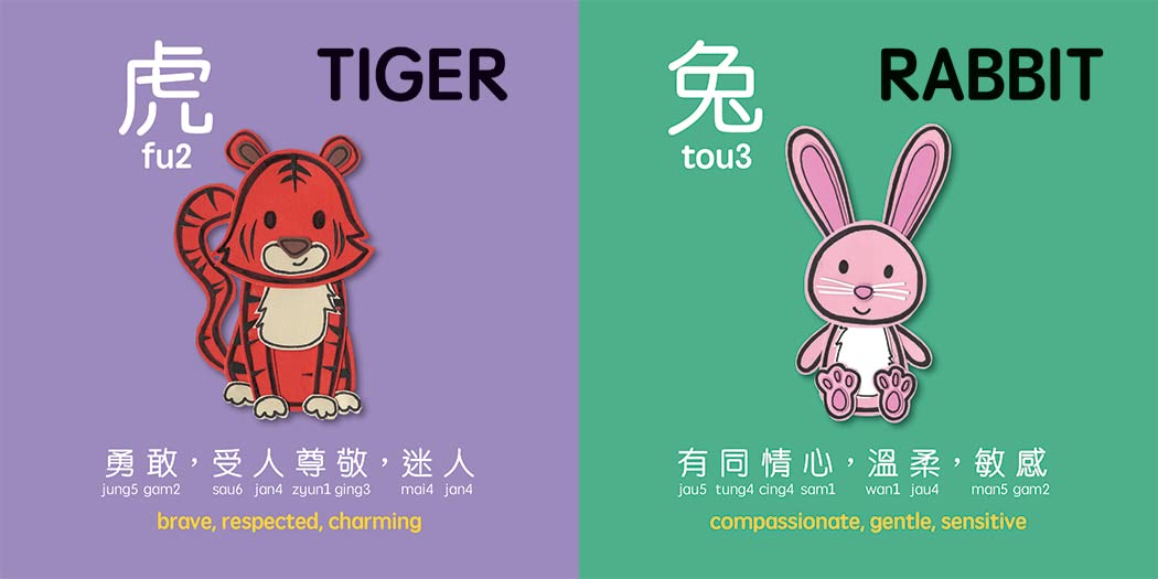 Lucky Lunar Animals Book - Cantonese