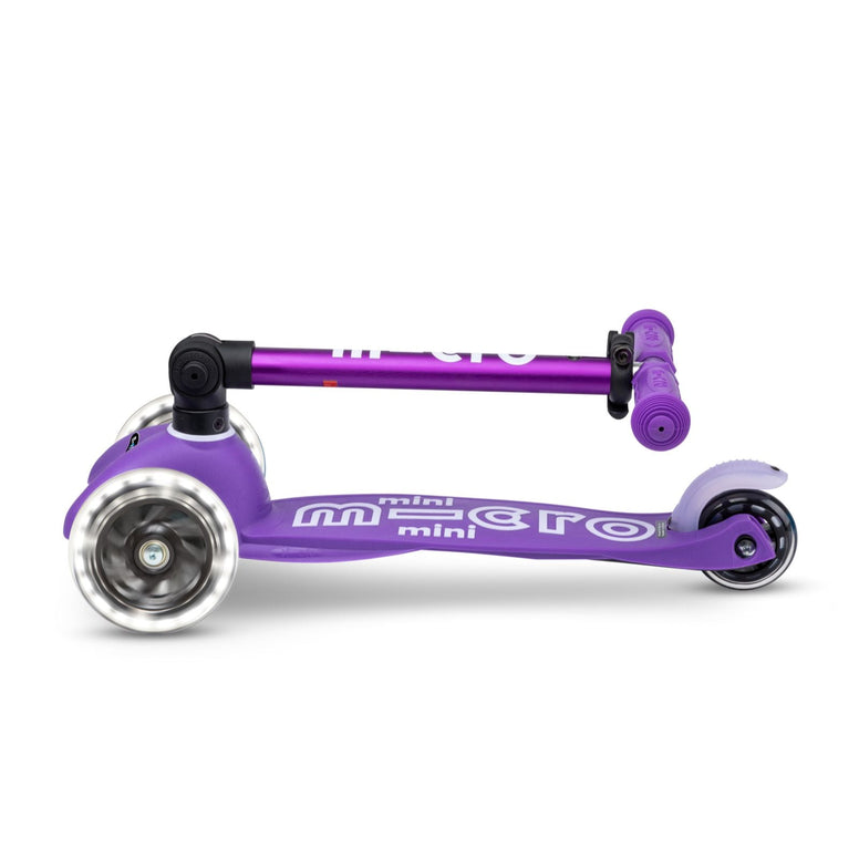 Micro Mini Deluxe Foldable LED Scooter - Purple