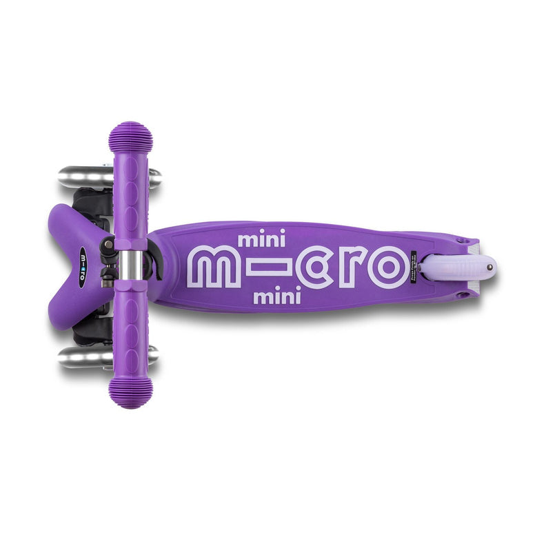 Micro Mini Deluxe Foldable LED Scooter - Purple