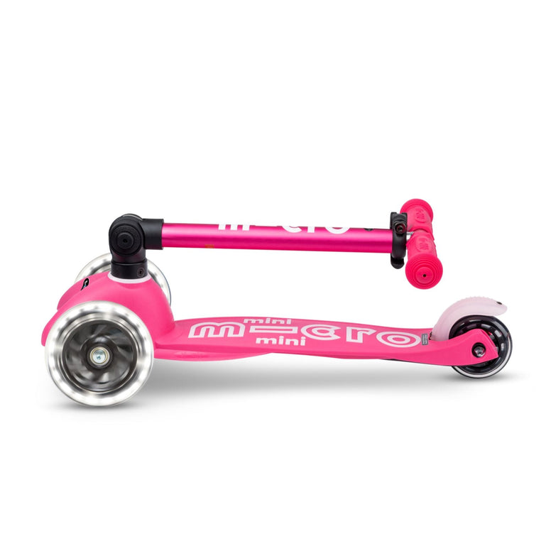 Micro Mini Deluxe Foldable LED Scooter - Pink