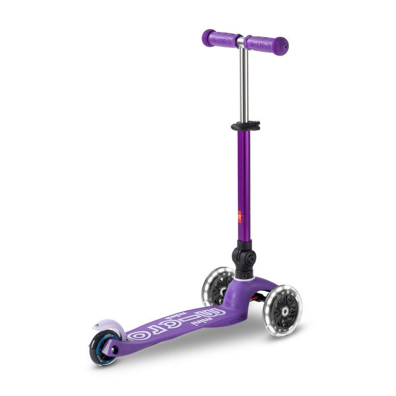 Micro Mini Deluxe Foldable LED Scooter - Purple