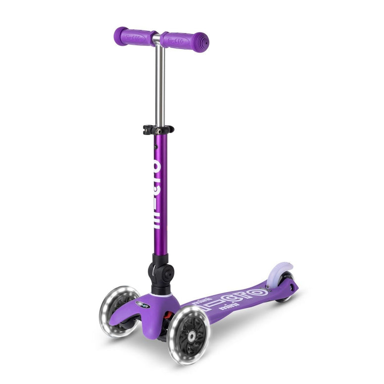 Micro Mini Deluxe Foldable LED Scooter - Purple