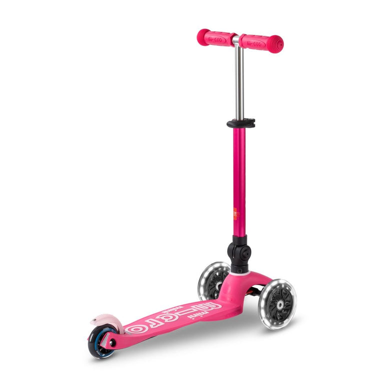 Micro Mini Deluxe Foldable LED Scooter - Pink