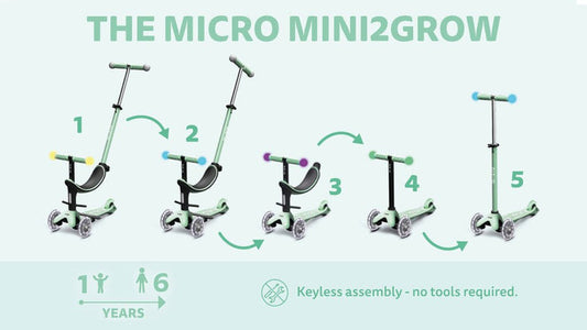 Micro Mini2Grow Magic LED Scooter - Red