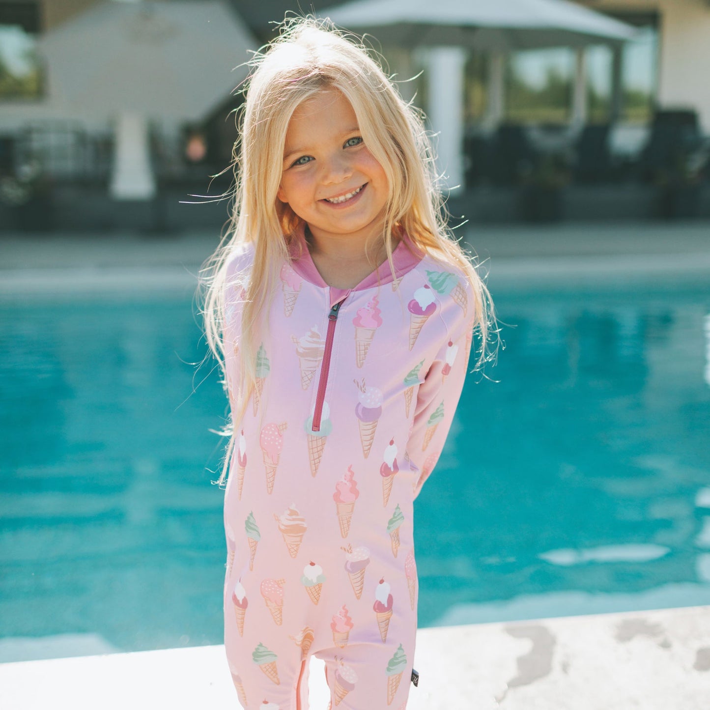 Honeysuckle Swim Kids Full Body Sunsuit - Melting For You