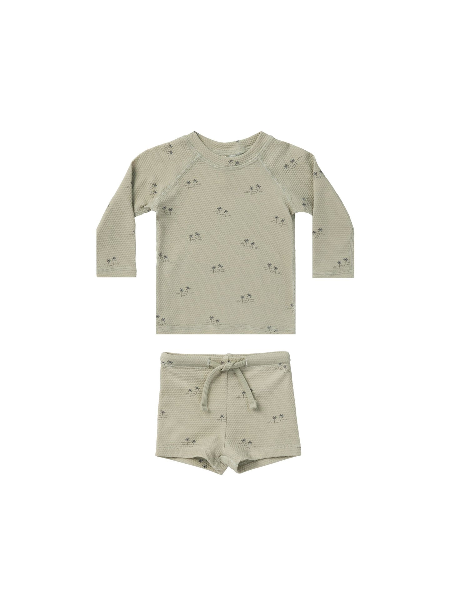 Quincy Mae Finn Rashguard +Short Set Sage