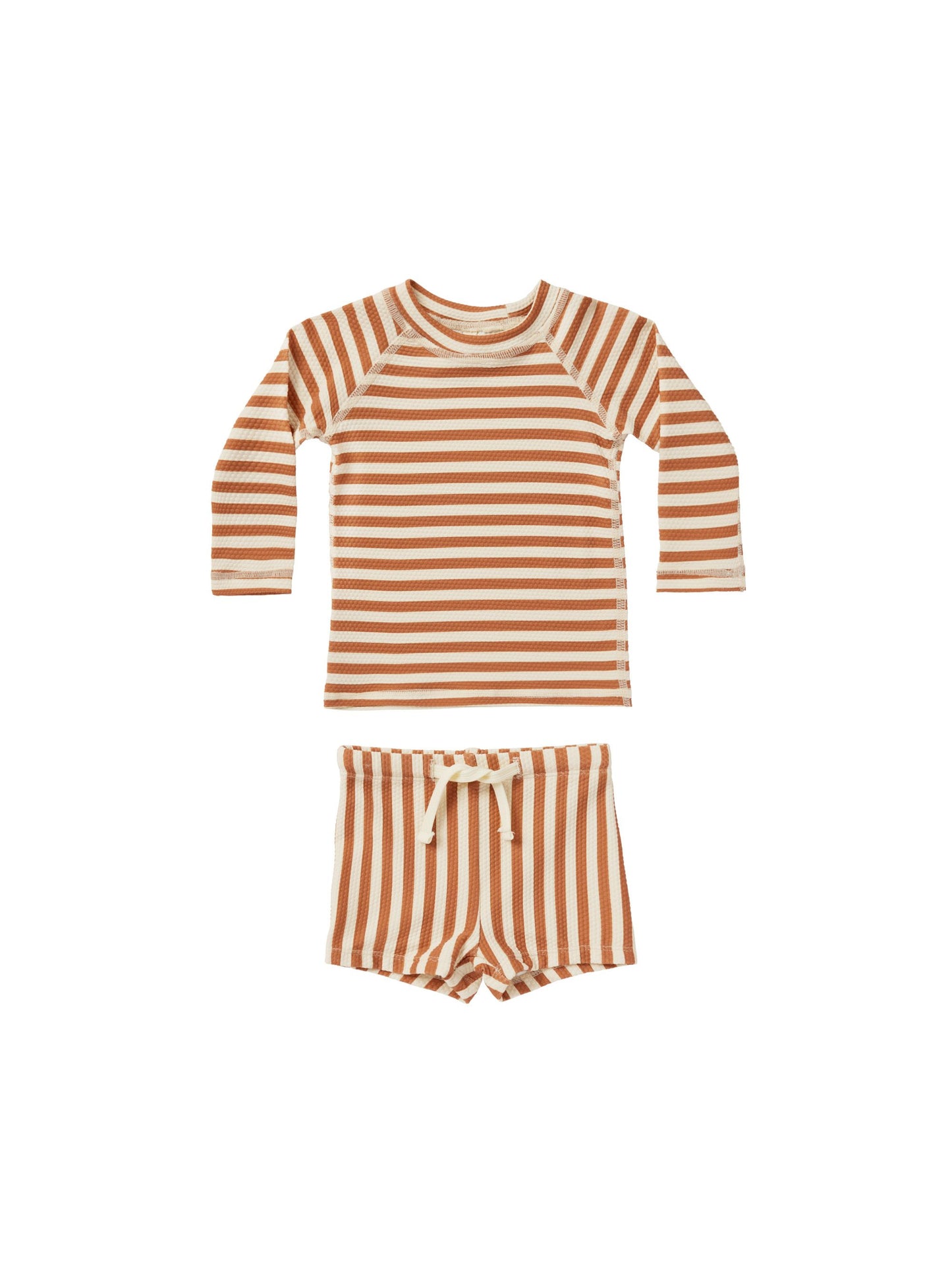 Quincy Mae Finn Rashguard + Short Set Stripe