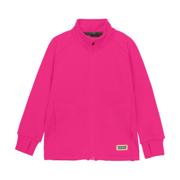 Color Kids Fleece Jacket Brushed Inside Pink Glo