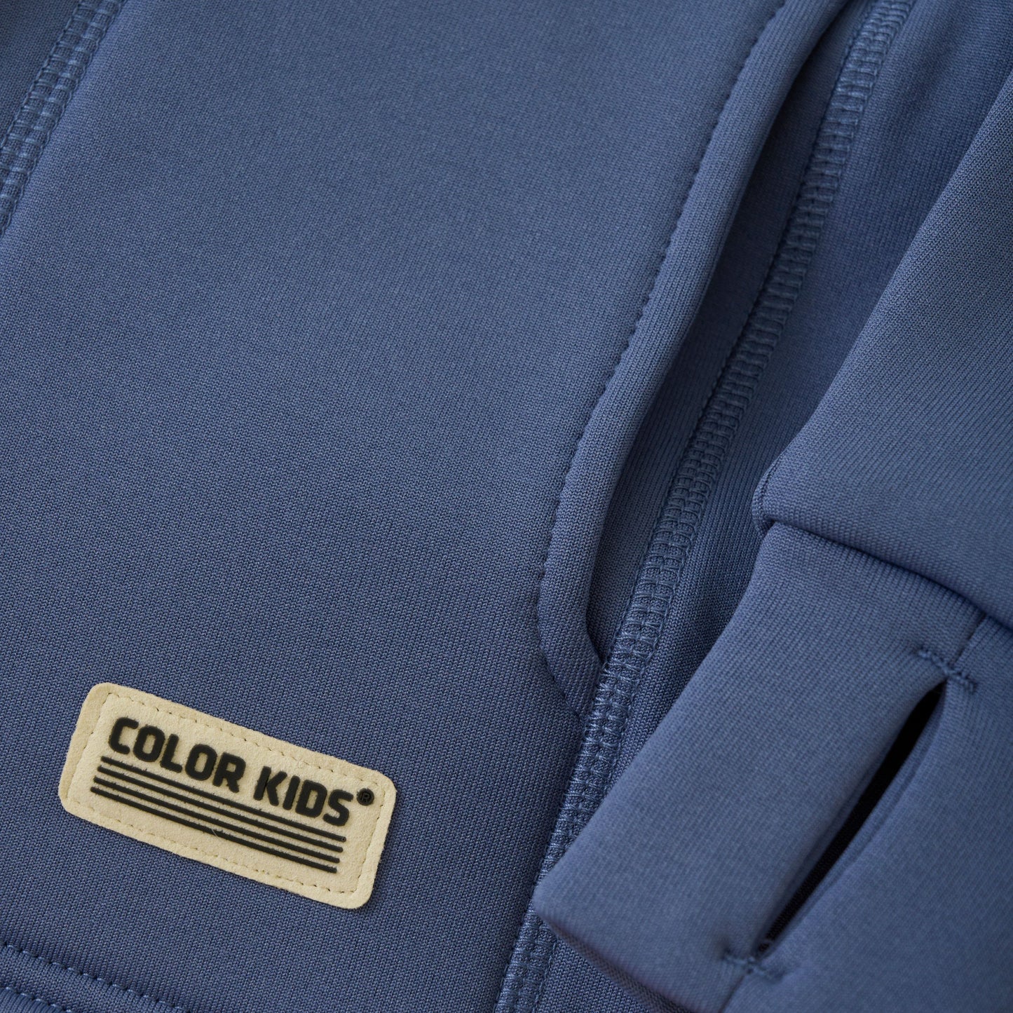 Color Kids Fleece Jacket Brushed Inside Vintage Indigo