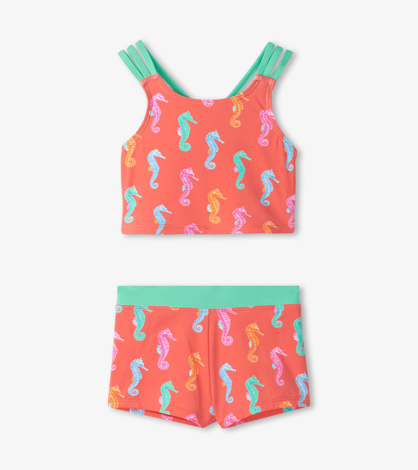 Hatley - Painted Sea Horse Two Piece Short Swimsuit - Dubarry