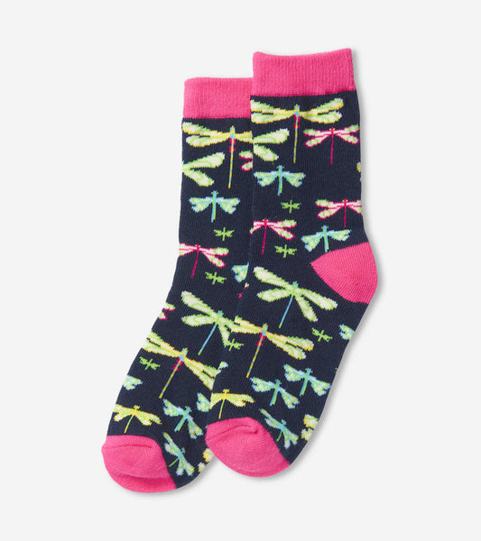 Little Blue House Dragonflies Kids Crew Socks