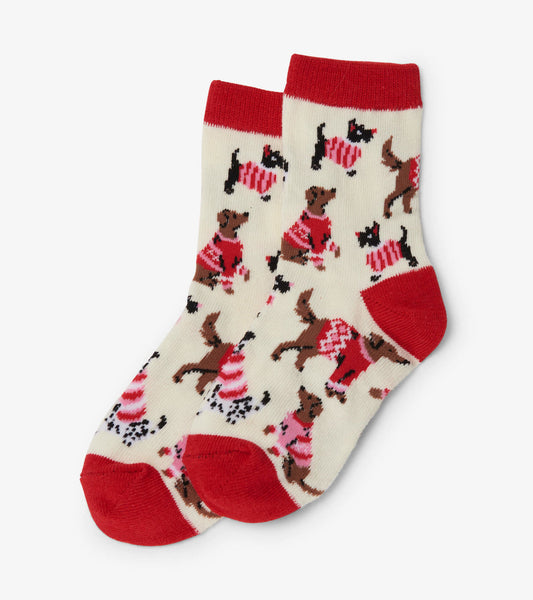 Little Blue House Woofing Christmas Kids Crew Socks