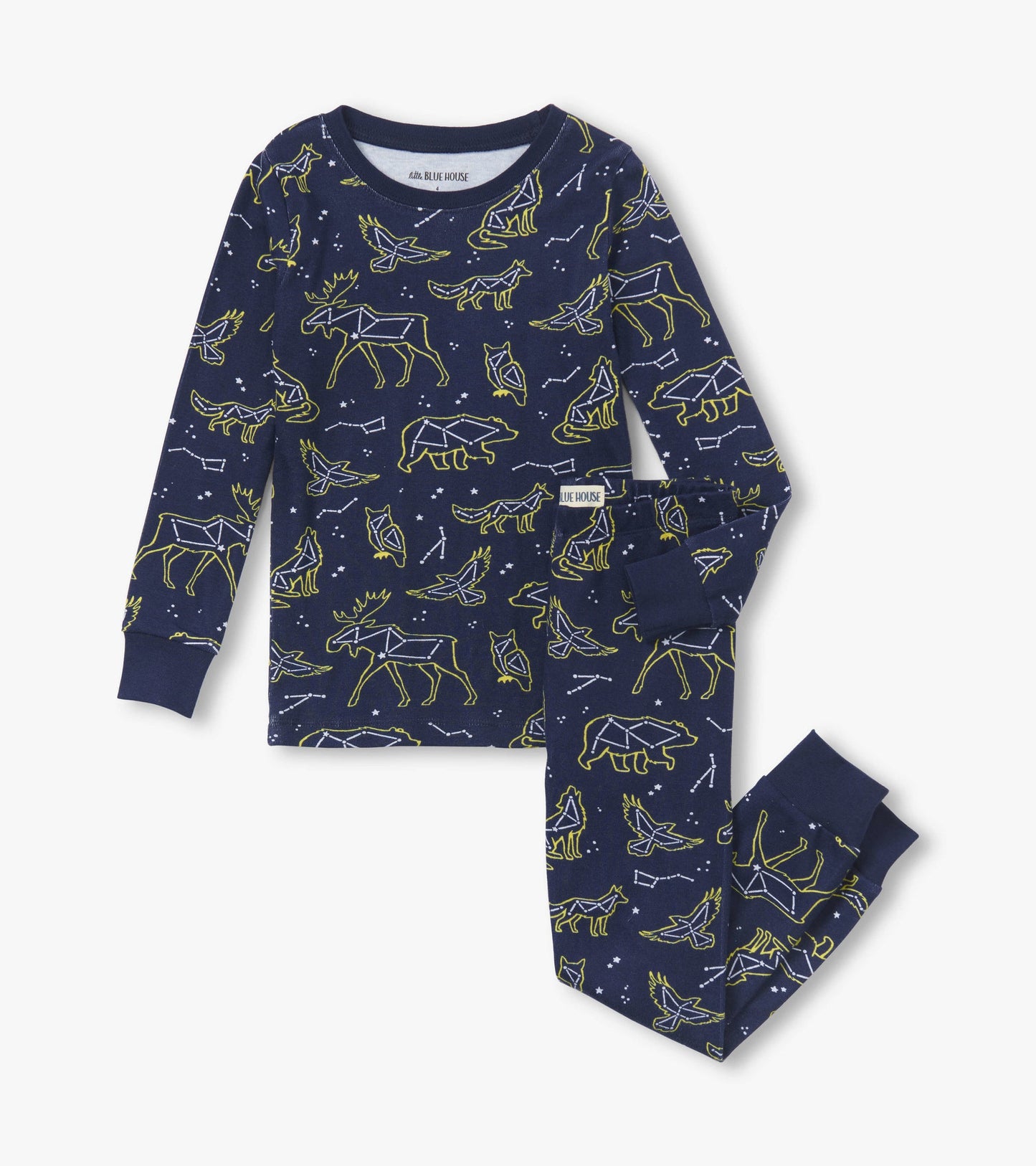 Little Blue House Animal Constellations Kids Pajama Set