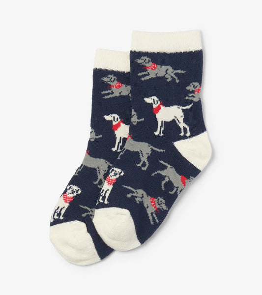 Little Blue House Navy Bandana Labs Kids Crew Socks