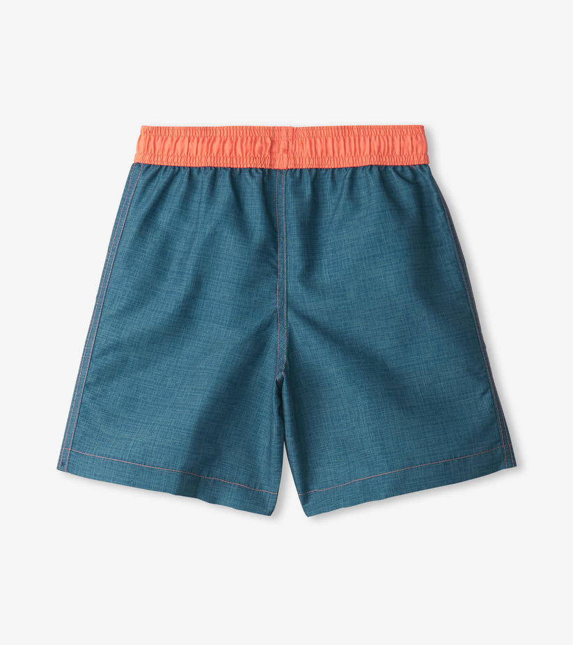 Hatley - Textured Shark Swim Trunks - Ensign Blue