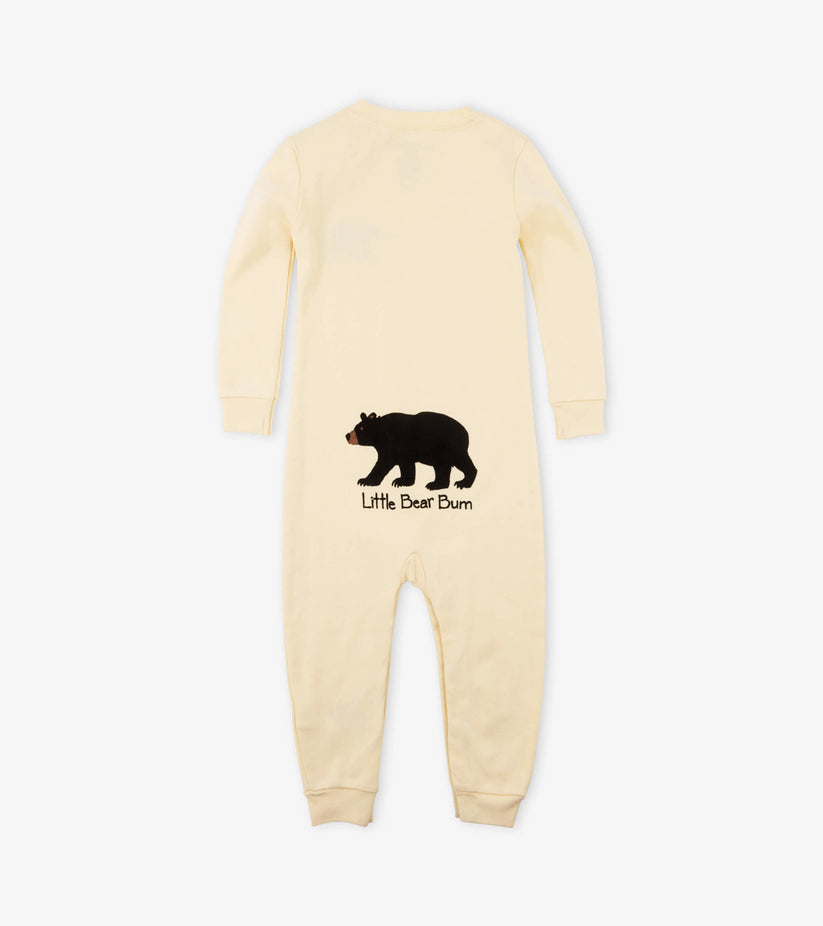 Little Blue House-Natural Little Bear Bum Baby Coverall & Hat