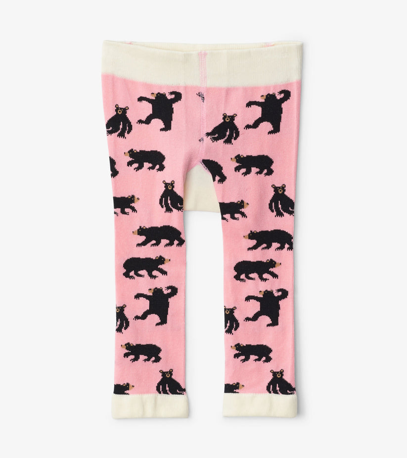 Little Blue House Pink Bears Baby Tights