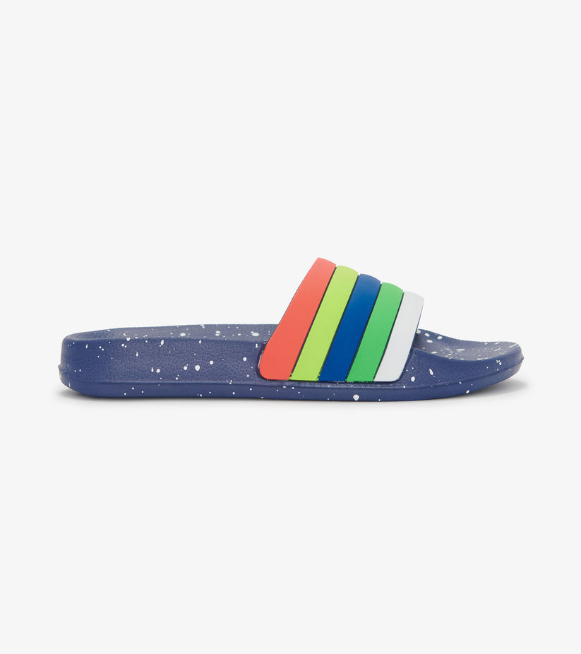 Hatley - Malibu Stripes Slide On Sandals - Blue