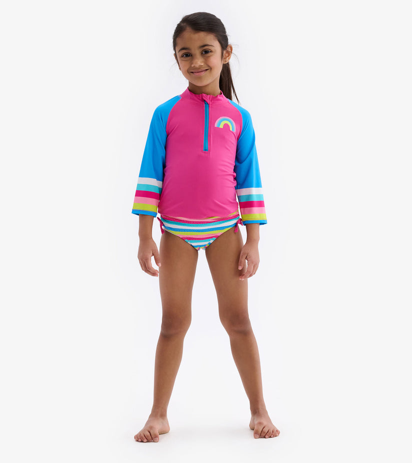 Hatley Rainbow Stripe Rashguard Set