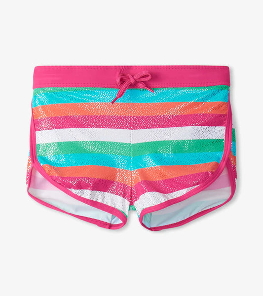 Hatley - Rainbow Palm Swim Shorts - White