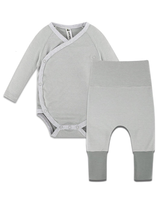 Earth Baby Outfitters-Long Sleeve Kimono Bodysuit w/ Pants