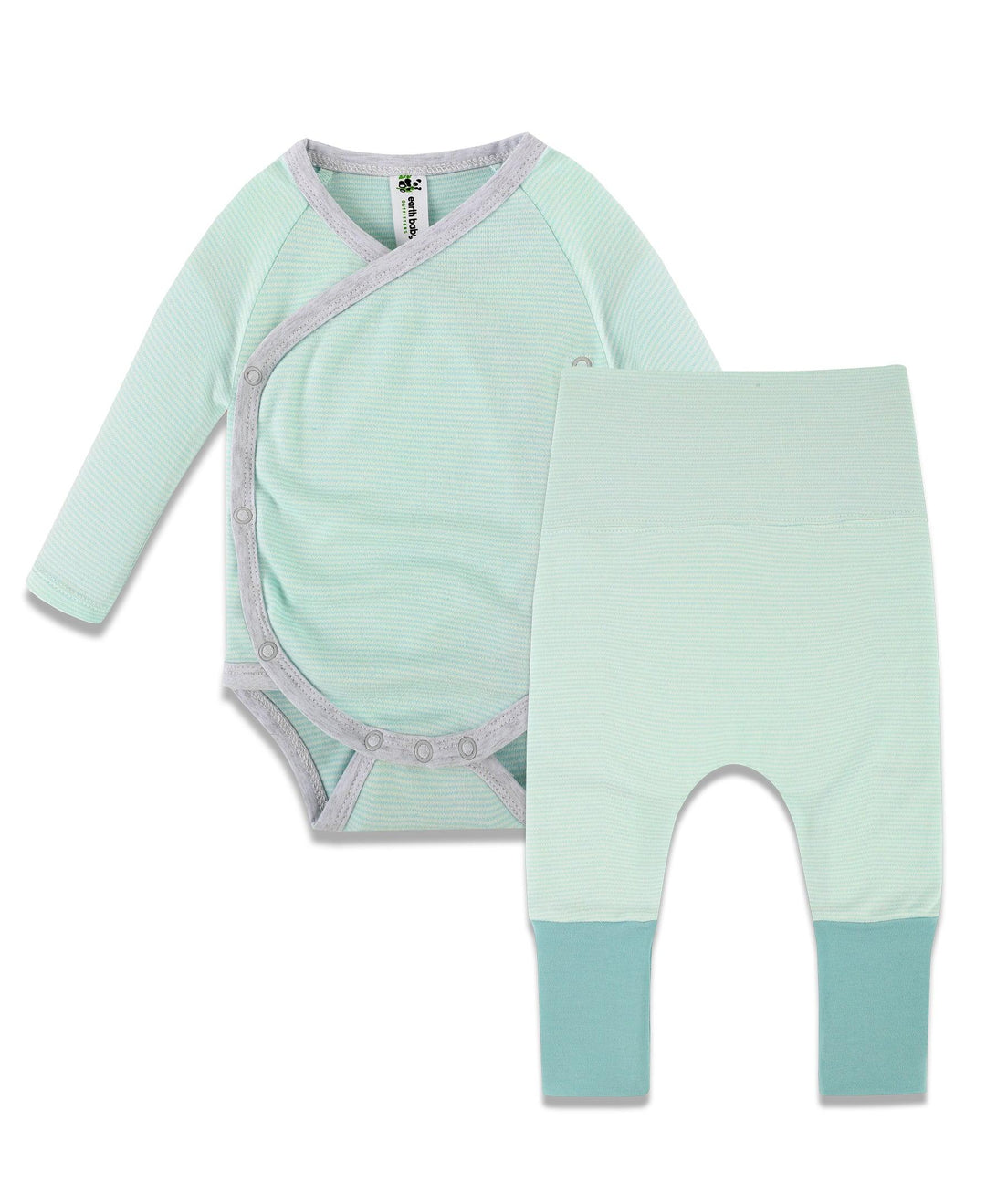 Earth Baby Outfitters-Long Sleeve Kimono Bodysuit w/ Pants