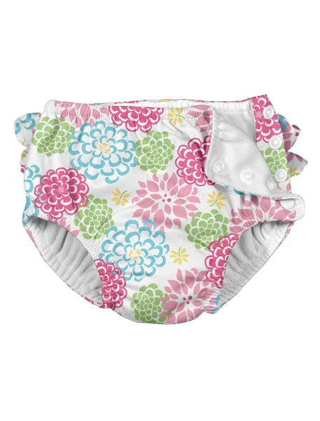 Greensprouts Ruffle Snap Reusable Absorbent Swimsuit Diaper