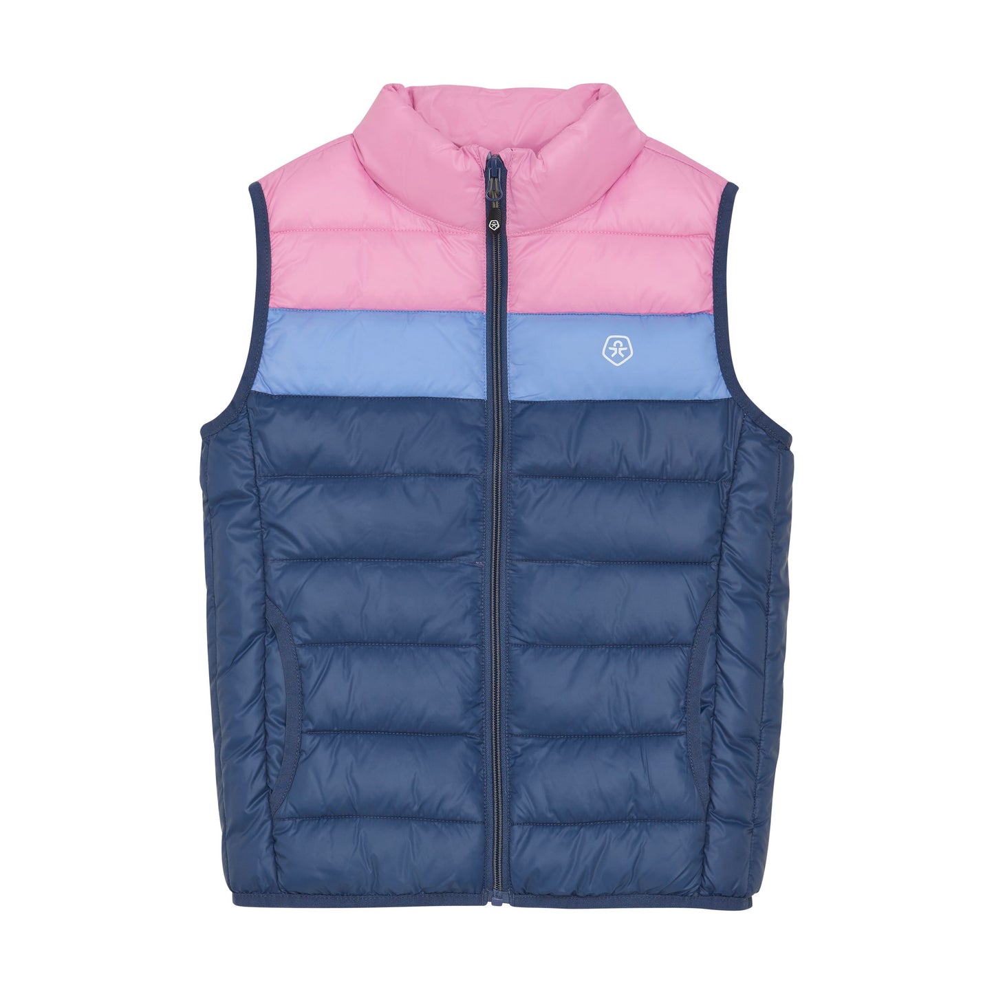 Color Kids Waistcoat Quilted Colorblock Vest Lilac Chiffon