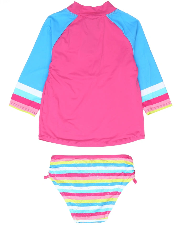 Hatley Rainbow Stripe Rashguard Set