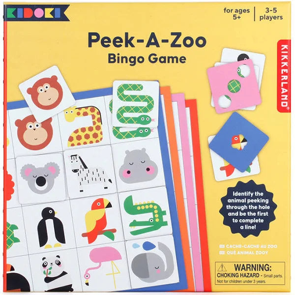 Peek-A-Zoo Bingo Game