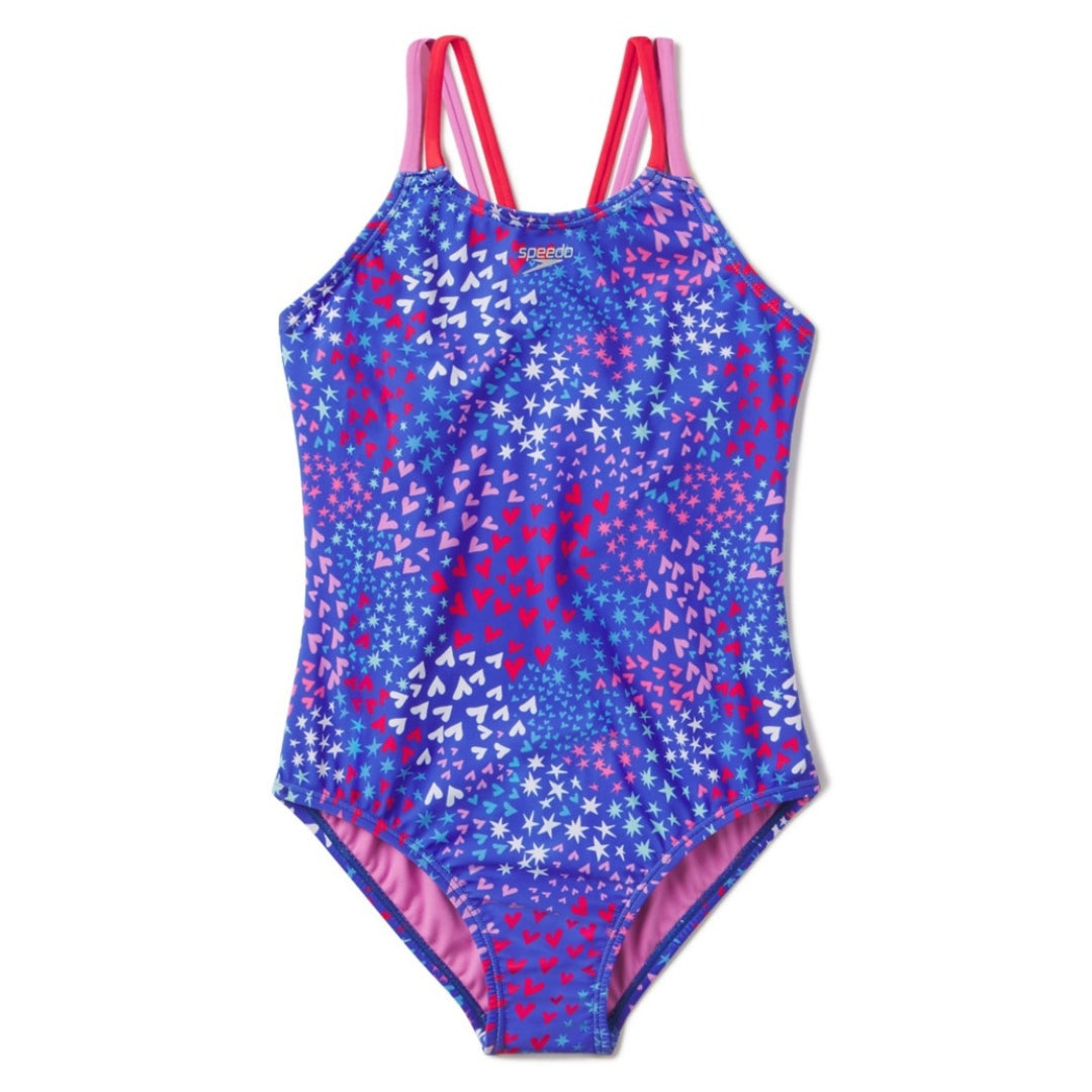 Speedo Printed One Piece Dazzling Blue