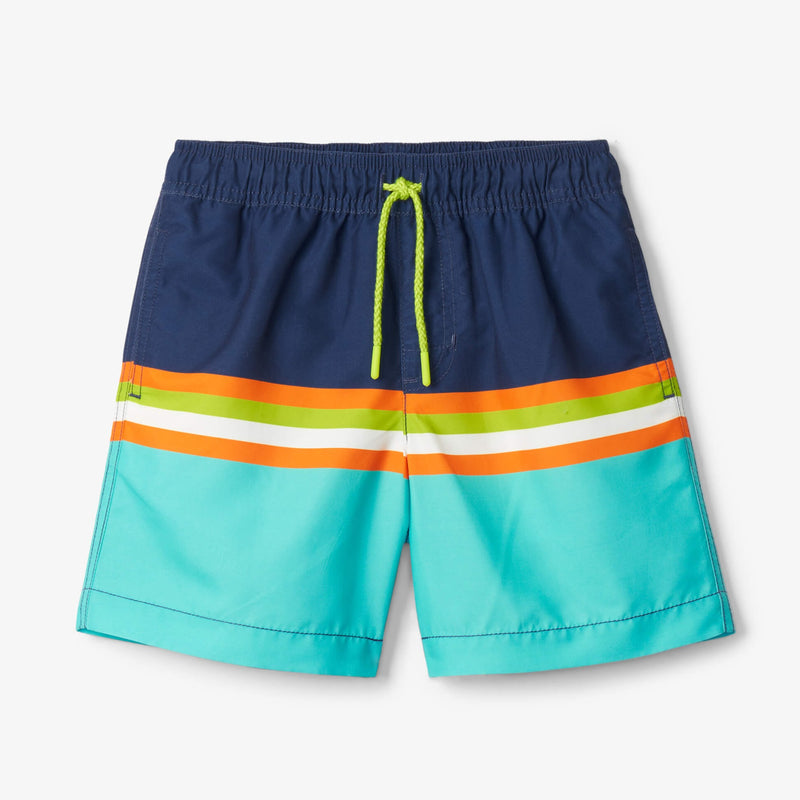 Hatley Turtle Stripe Swim Trunks