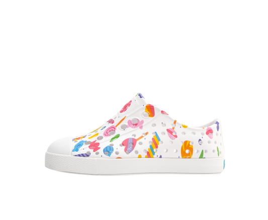 Native - Jefferson Print Kids - Shell white/ Shell White/ Retro Candy