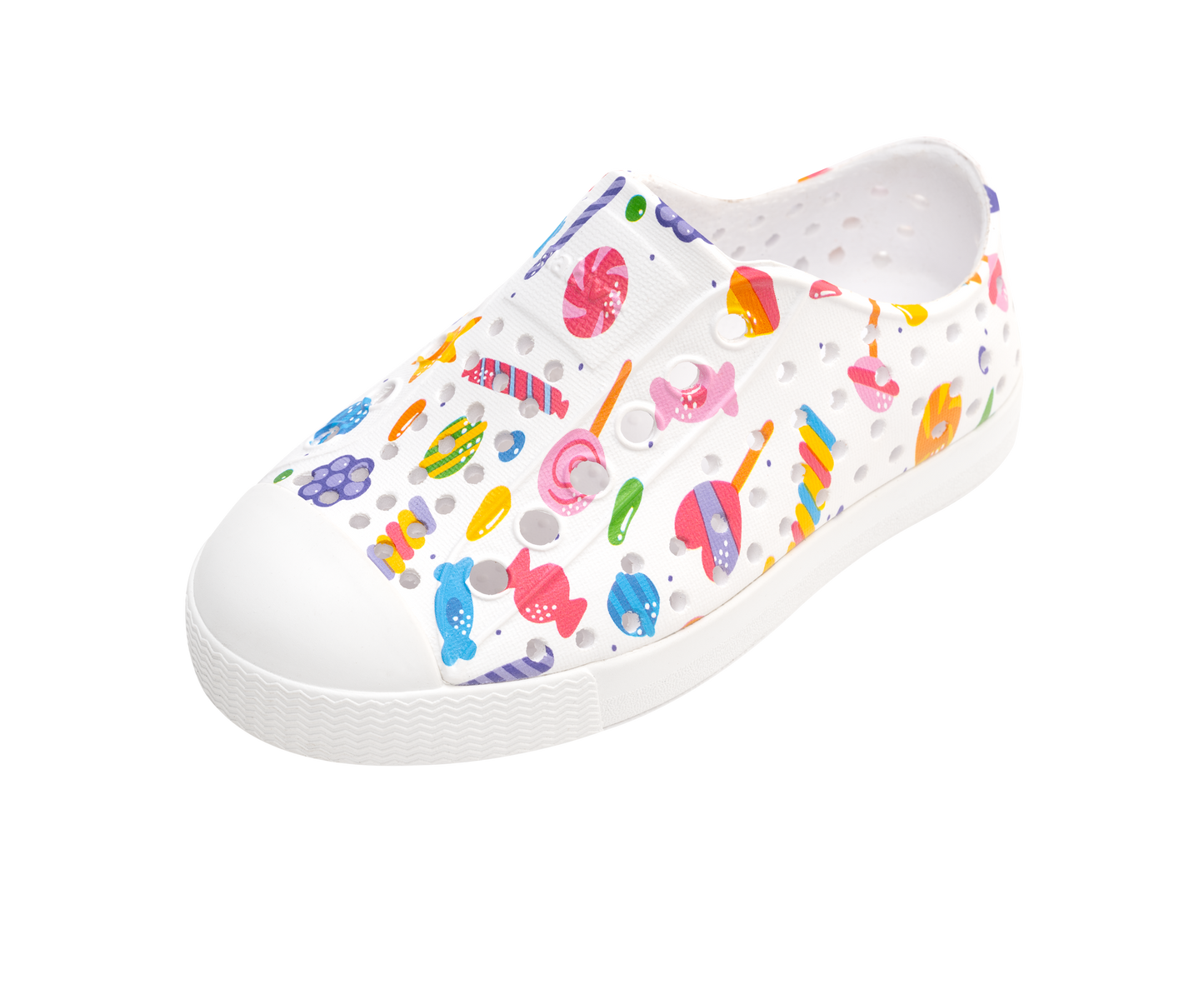 Native - Jefferson Print Kids - Shell white/ Shell White/ Retro Candy