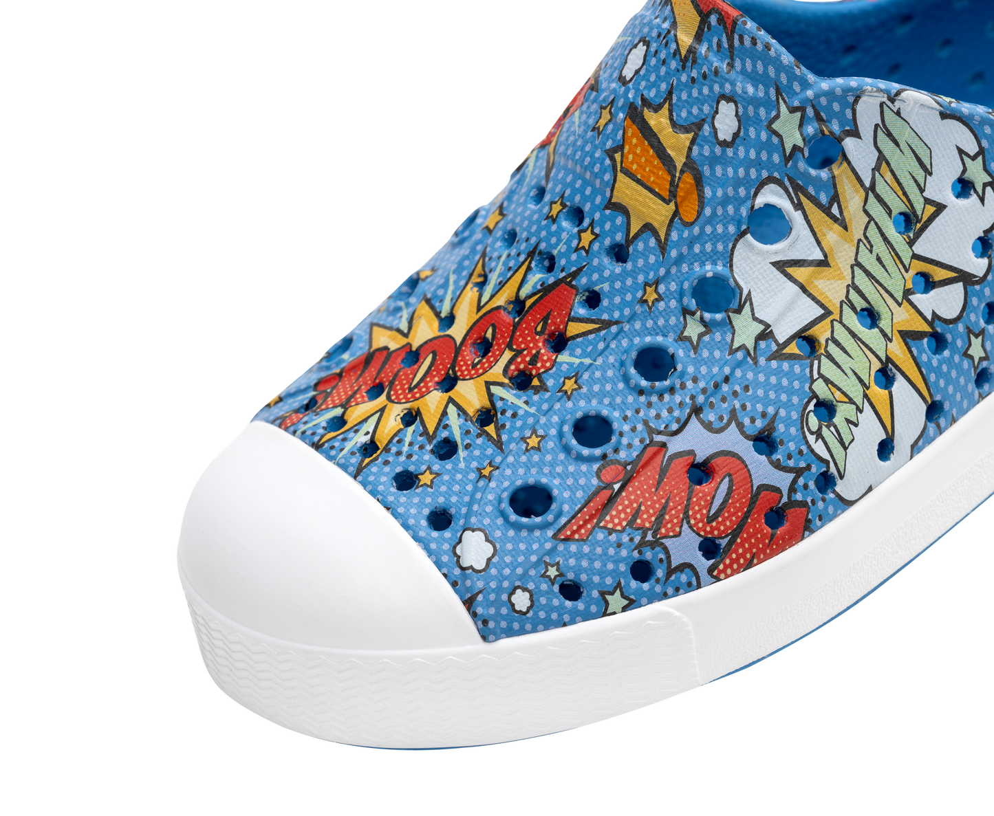 Native - Jefferson Print Kids - Resting Blue / Shell White / Boom Pow