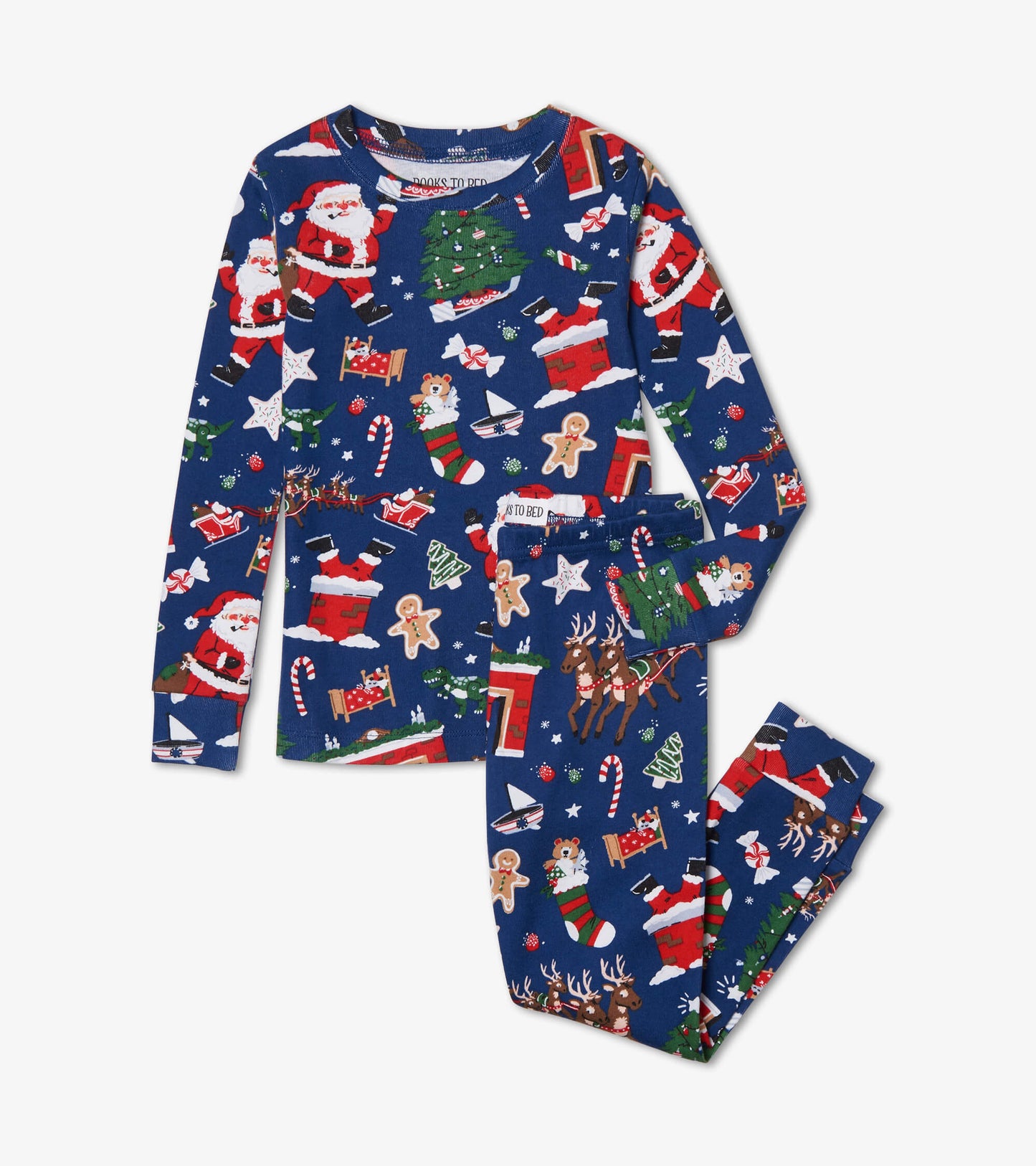 Navy Night Before Christmas Pajama- Flat Pack With Book